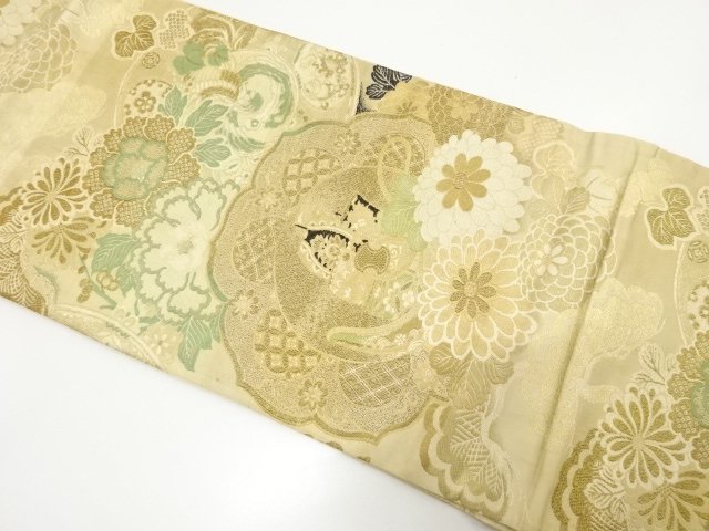 Japanese Kimono / Antique / Fukuro Obi Combined weave